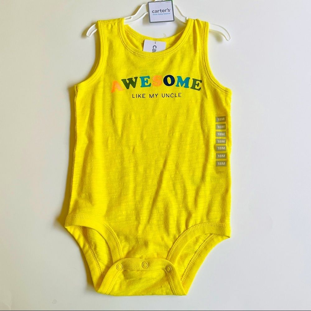 Carters baby tank top onesie 
Size 18 months new
